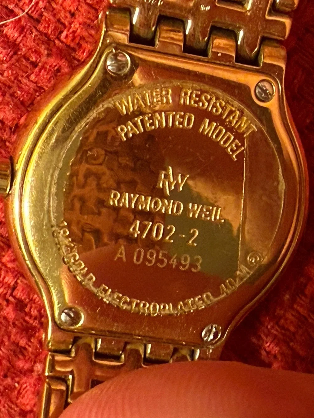 Vintage Women’s Raymond Weil Fidelio 18k Gold Electroplated Swiss Quartz Watch